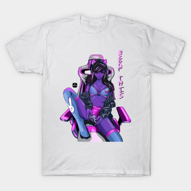 Dva gaming WHITE Overwatch T-Shirt by MrZayas.ART